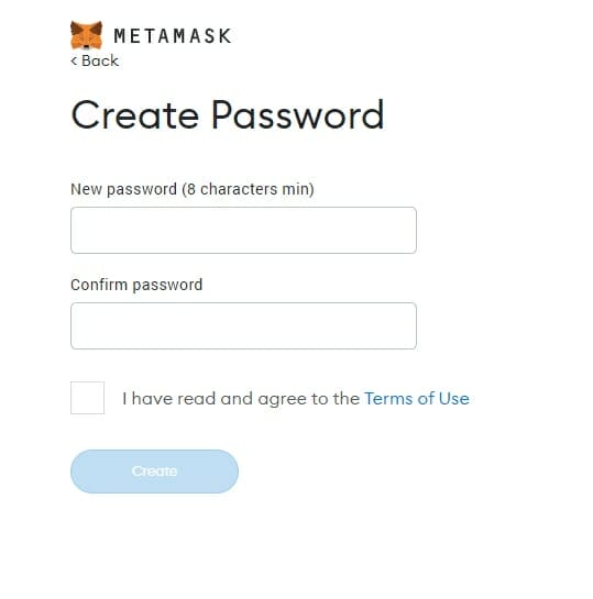 password Metamask